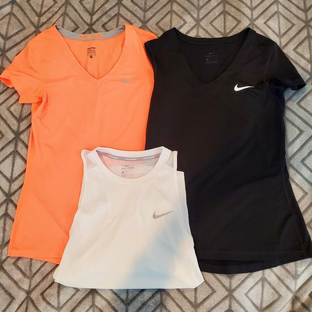 Womens nike pro short sleeve tops & Dry fit tank